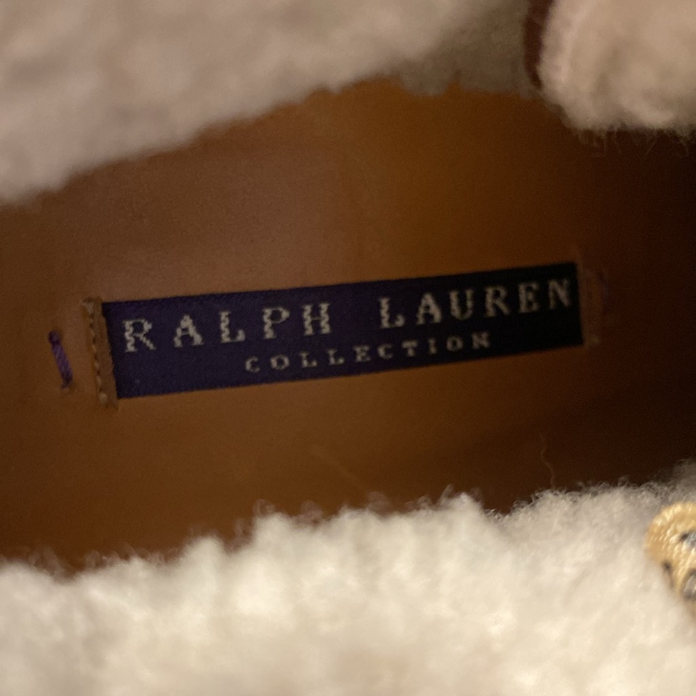 Ralph Lauren Collection Brown Franny Suede Bootie Shoes Size 7.5 - Picture 3 of 13